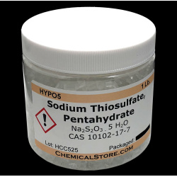 Sodium Thiosulfate, Pentahydrate, Crystals