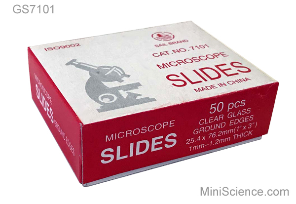A2ZSCILAB 50 Pack Blank Microscope Slides – Ground Edges, Pre-Cleaned, 1x3 Inch (25x75mm) Clear Glass
